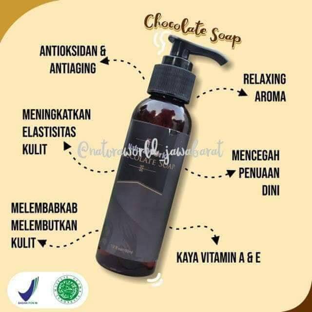 Natura chocolate soap (melembabkan,mencerahkan,mengecilkan pori pori)