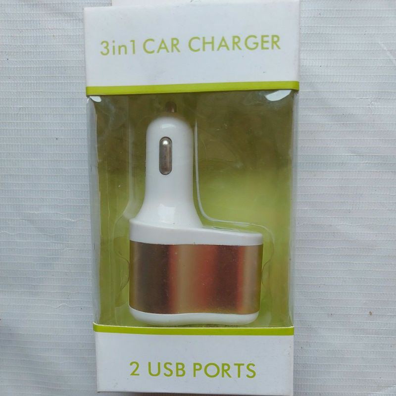 CHARGER HP MOBIL TANPA KABEL DUAL USB + LIGHTER