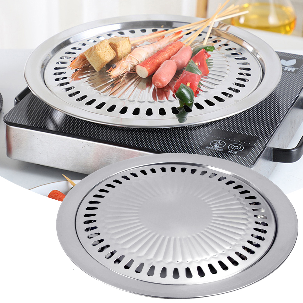 32CM Korean BBQ Pan Memanggang Panci Panggangan Memasak Grill Pan