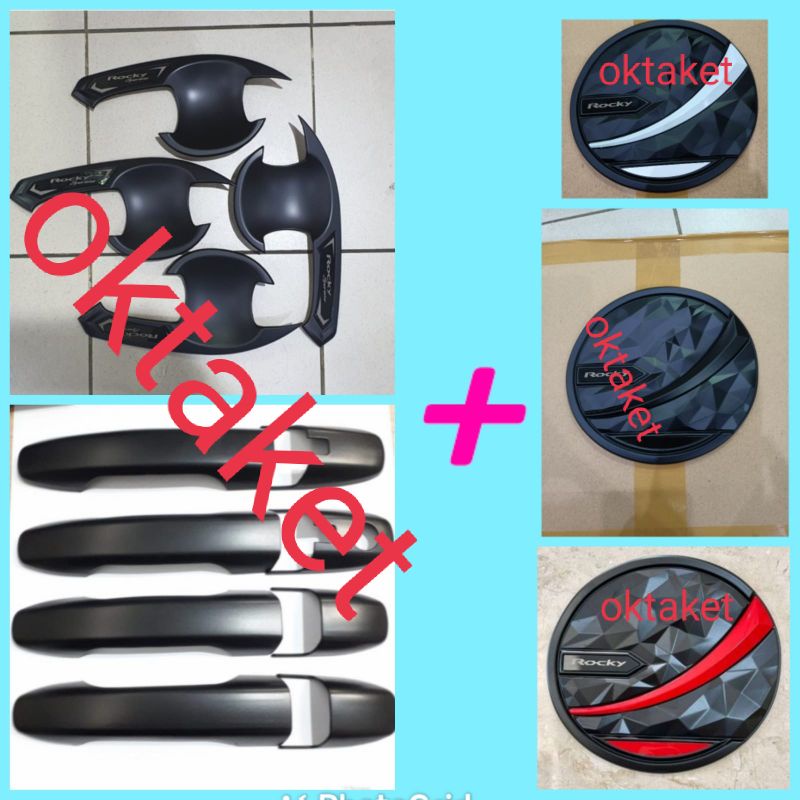 paket outer handle tank cover Daihatsu Rocky hitam diamond