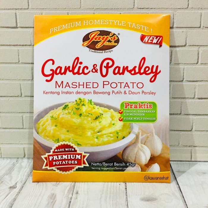 

JAY'S MASHED POTATO GARLIC & PARSLEY 45GR