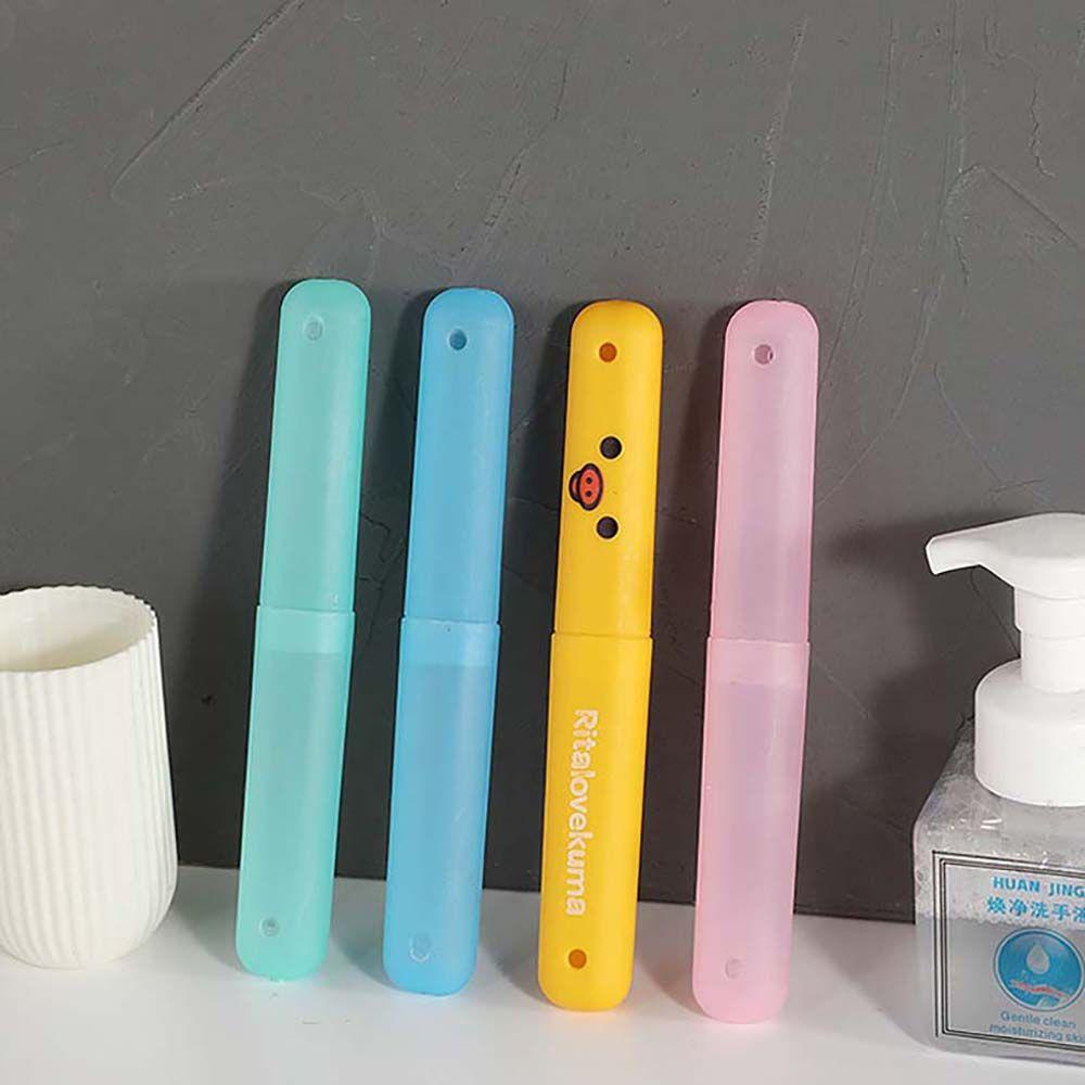 [Elegan] Kotak Sikat Gigi 5PCS Mudah Membersihkan Penyimpanan Sikat Gigi Untuk Travel Camping Toothbrush Holder Aksesoris Kamar Mandi Bathroom Organizer