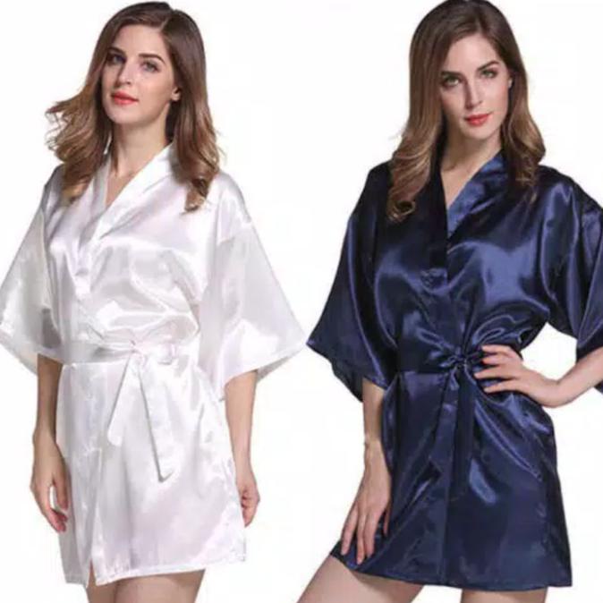 Kimono Seksi Kimono Sexy Lingerie Sexy Baju Tidur Wanita Seksi - Putih