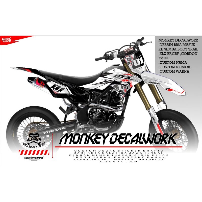 DEKAL STICKER DECAL KLX DTRACKER BEAR ATTACK CUSTOM