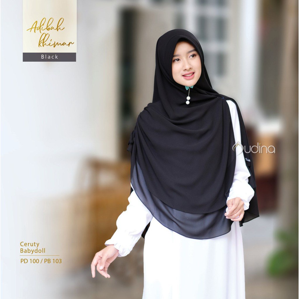 JILBAB INSTAN KHIMAR DUA LAYER SERUT BELAH JILBAB KHIMAR CERUTTI ADIBAH KHIMAR LIVIA