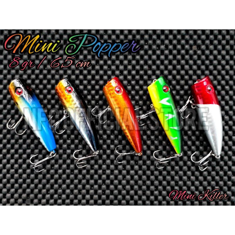 Mini Popper 8 gr / 6,5 cm, umpan popping / casting dengan action KILLER