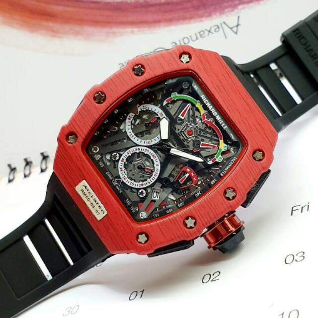 JAM TANGAN PRIA RM 50- 03 CRONO AKTIF RUBBER SEMI SUPER