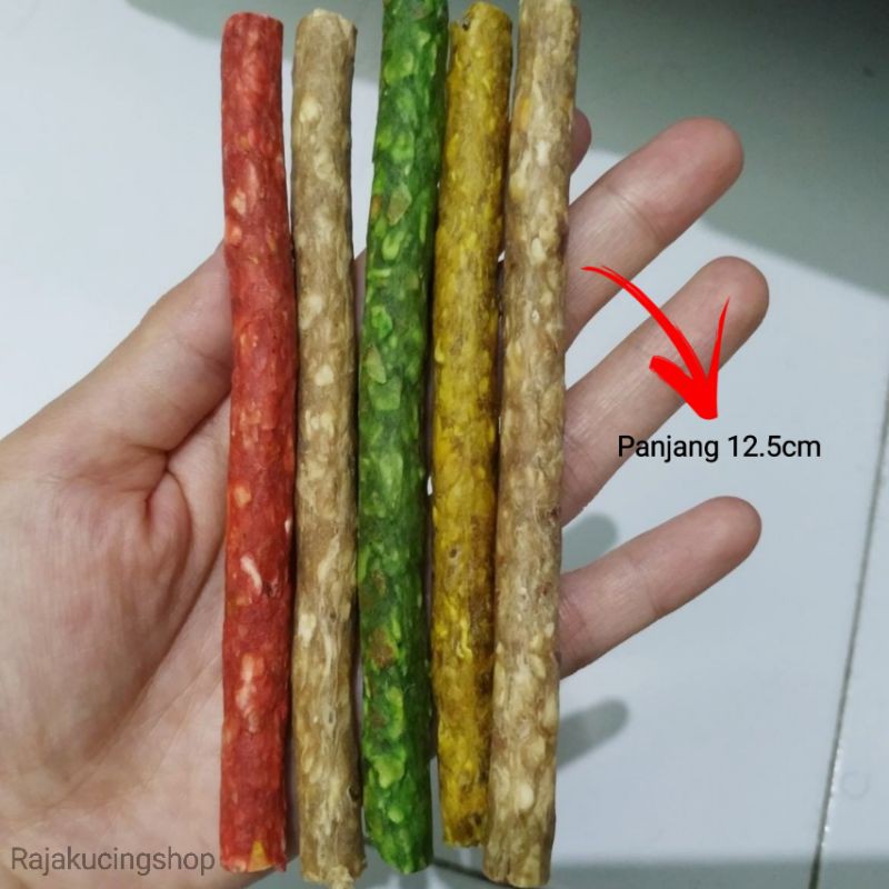 Snack anjing Rawhide munchy stick per 5pcs