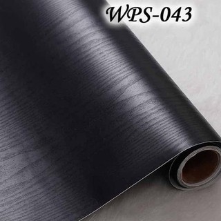 WPS043 BLACK WOOD URAT KAYU  HITAM  WALLPAPER  STICKER WAL 