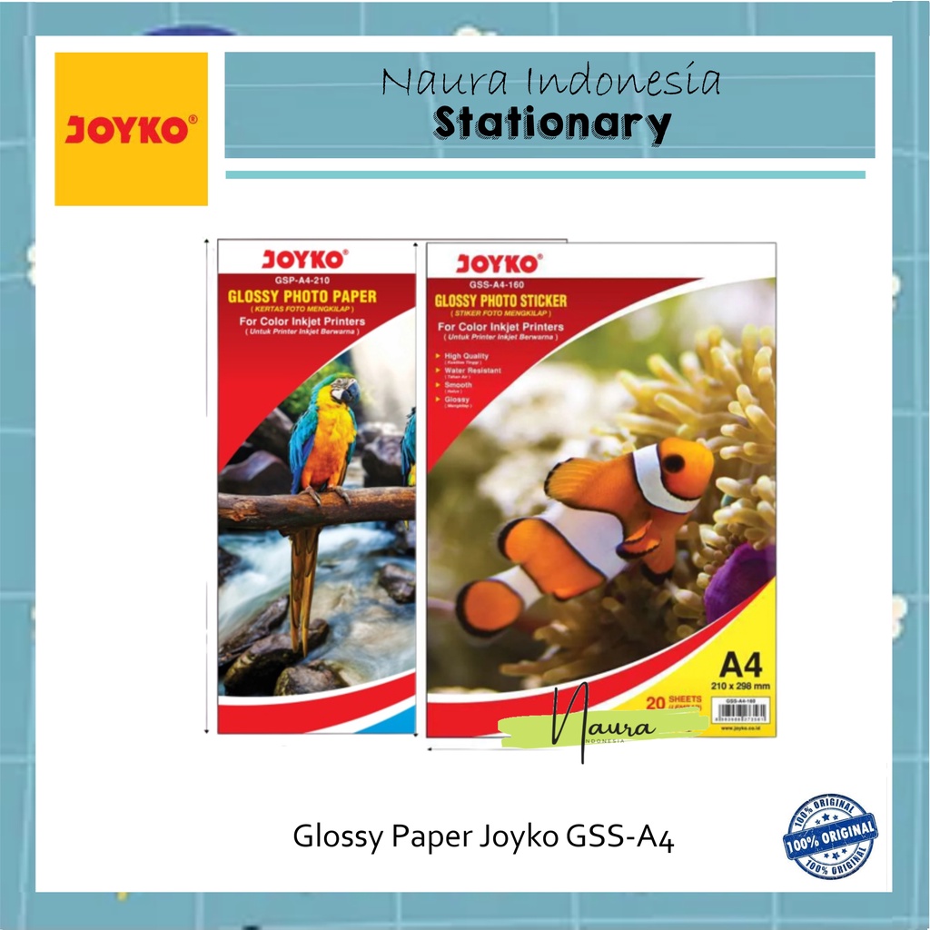 GLOSSY PAPER JOYKO GSS-A4 160 GSM | 160 GSM STIKER