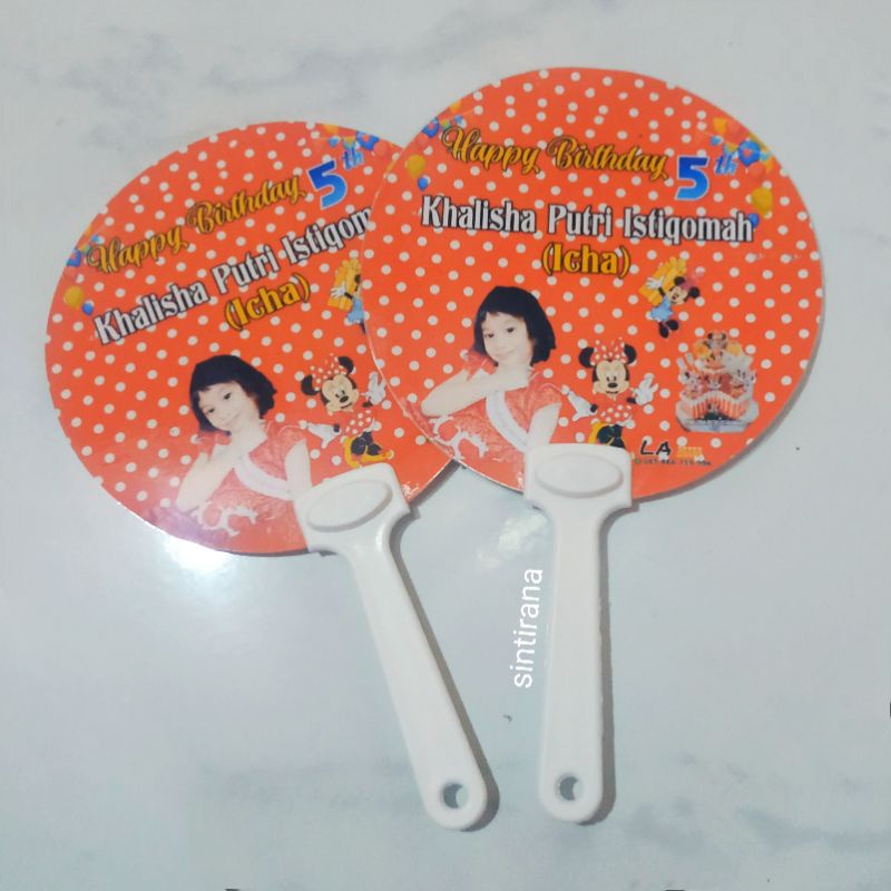 CUSTOM Souvenir Ultah Kipas Bulat
