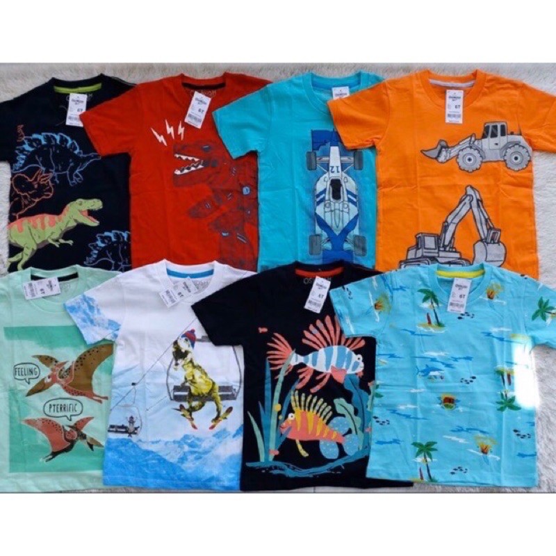 Kaos dino series anak dan remaja kaos cmt lokal premium kaos distro junior boy tees 6T-14T polkka