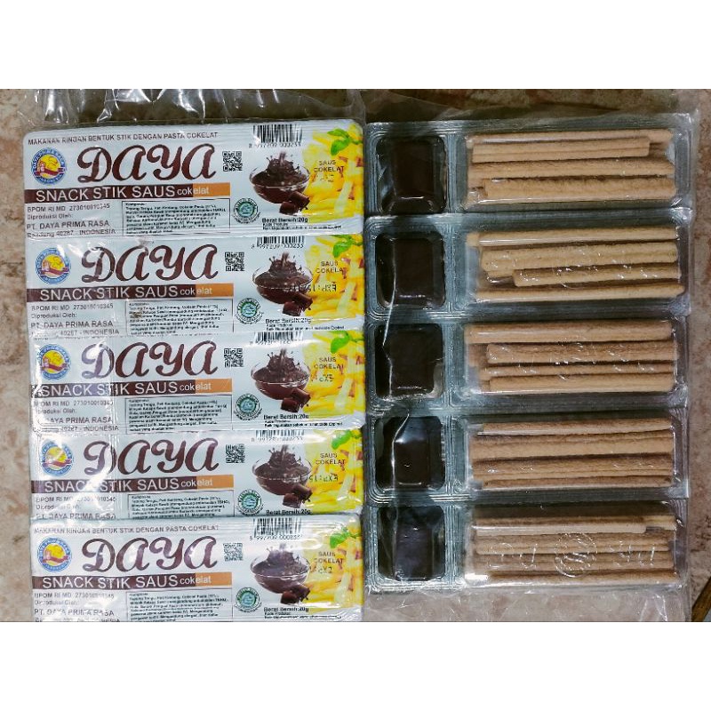 

daya Snack stik saus coklat pasta coklat isi 10