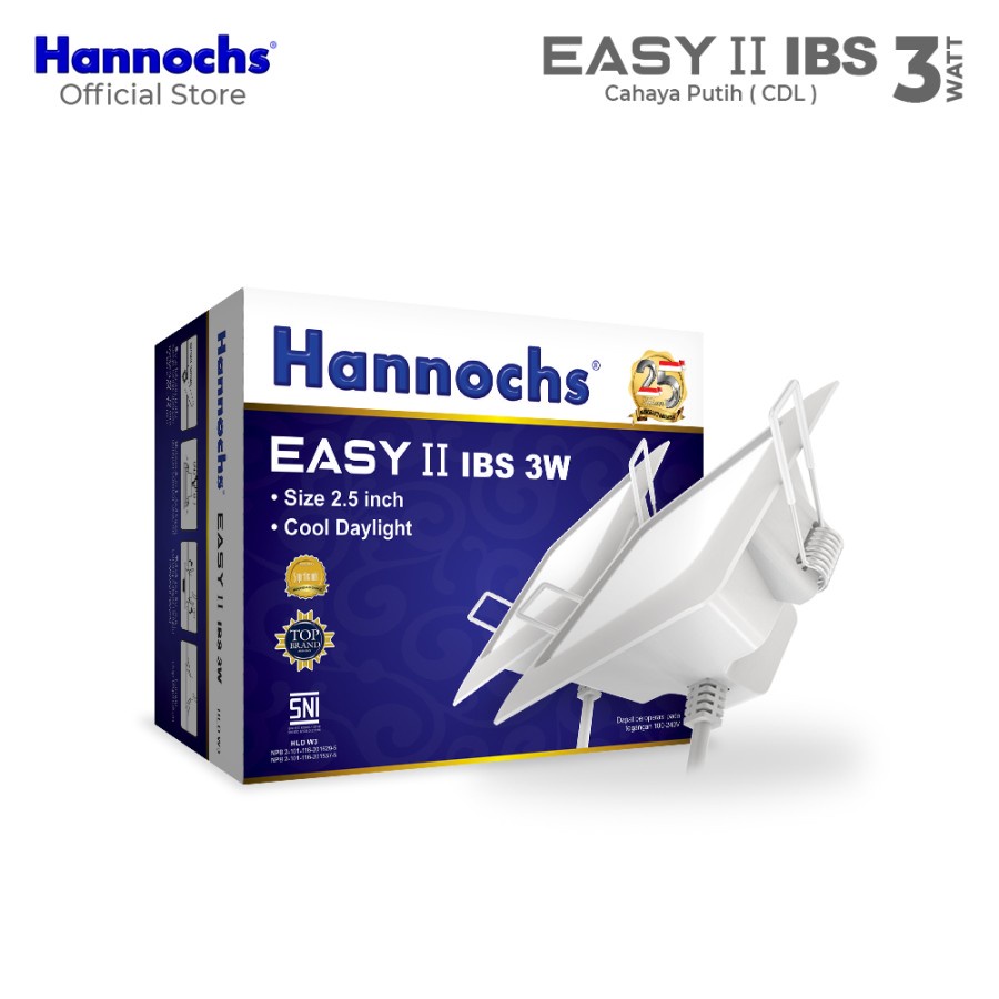 Hannochs Downlight LED EASY II 3W - Cahaya Putih