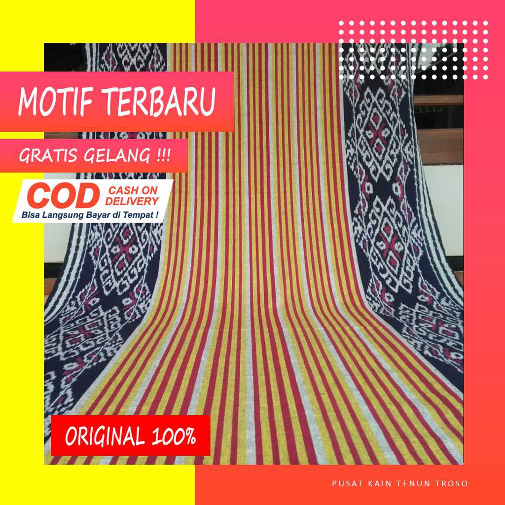 Kain tenun troso blanket etnik motif terbaru