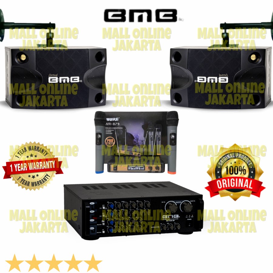 Paket karaoke set bmb 8 inch original sound system ampli bmb da 1600