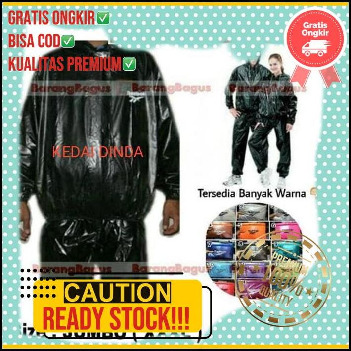 Jas Hujan Sauna Suit Jaket Olahraga Jumbo (Xxxl) Jas Hujan Gojek