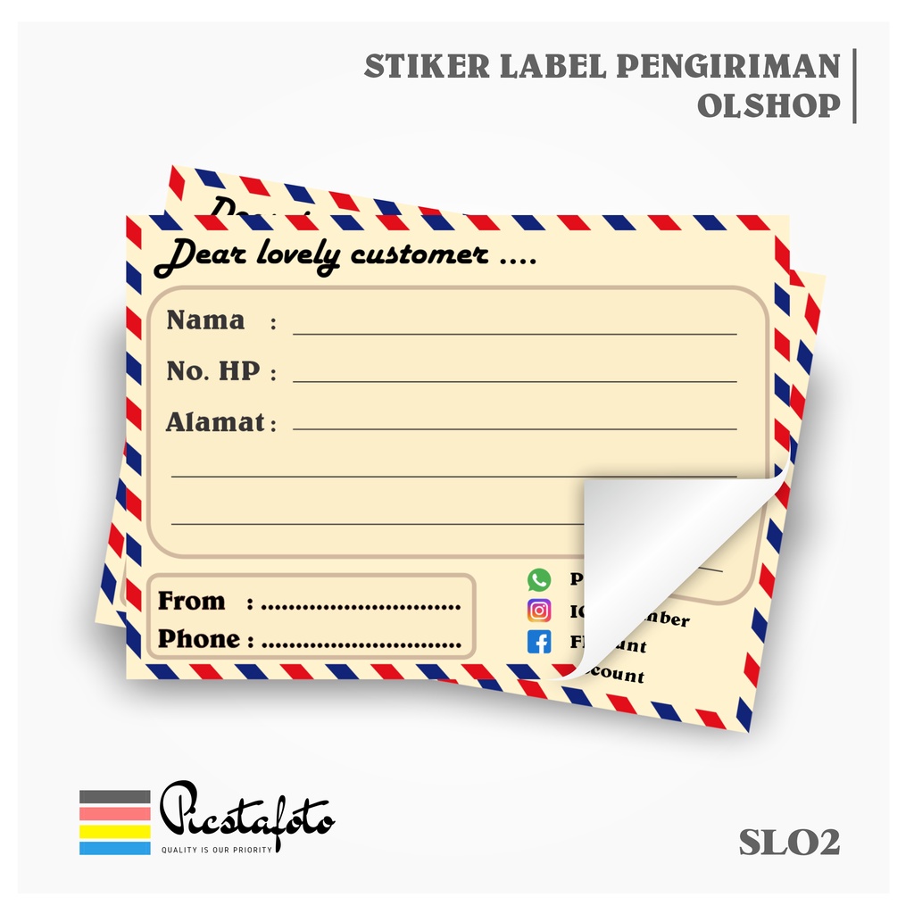 

Stiker Label Pengiriman Paket Online Shop Olshop - SLO2