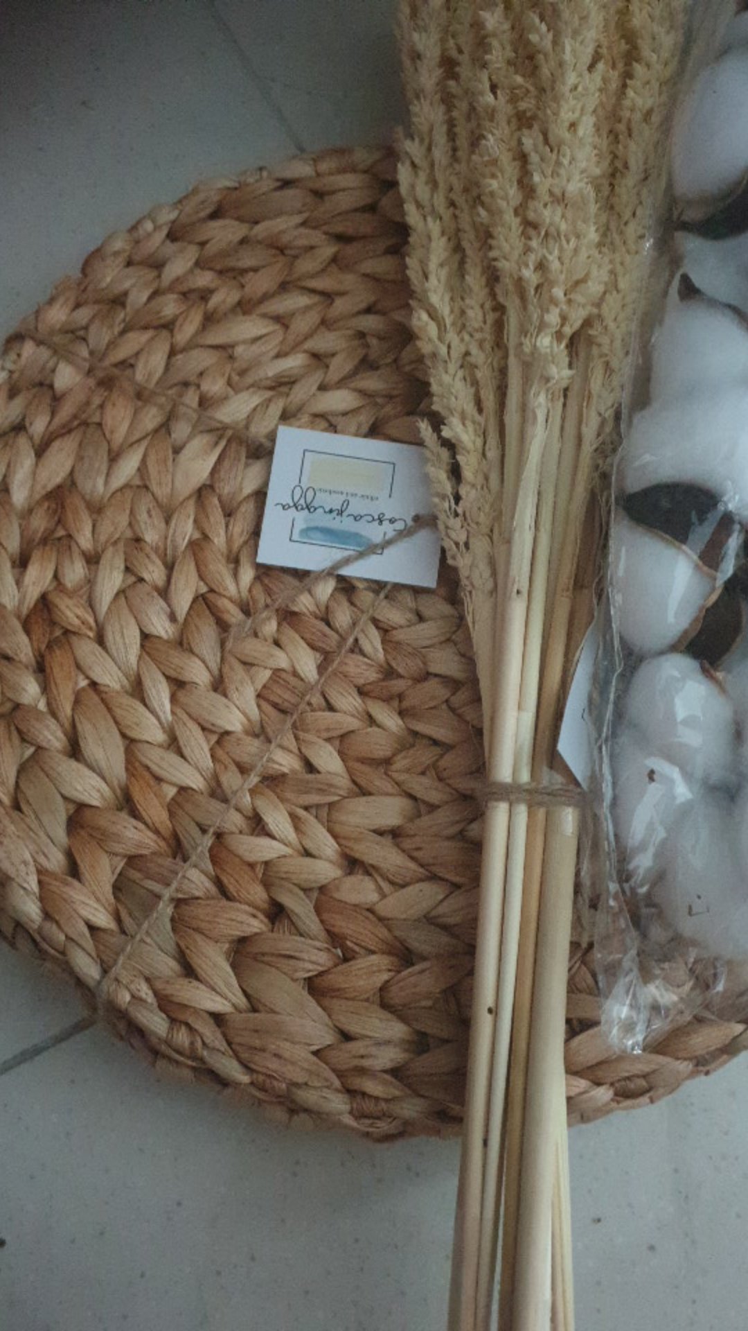 Bondan Placemat. Tatakan Piring Enceng Gondok