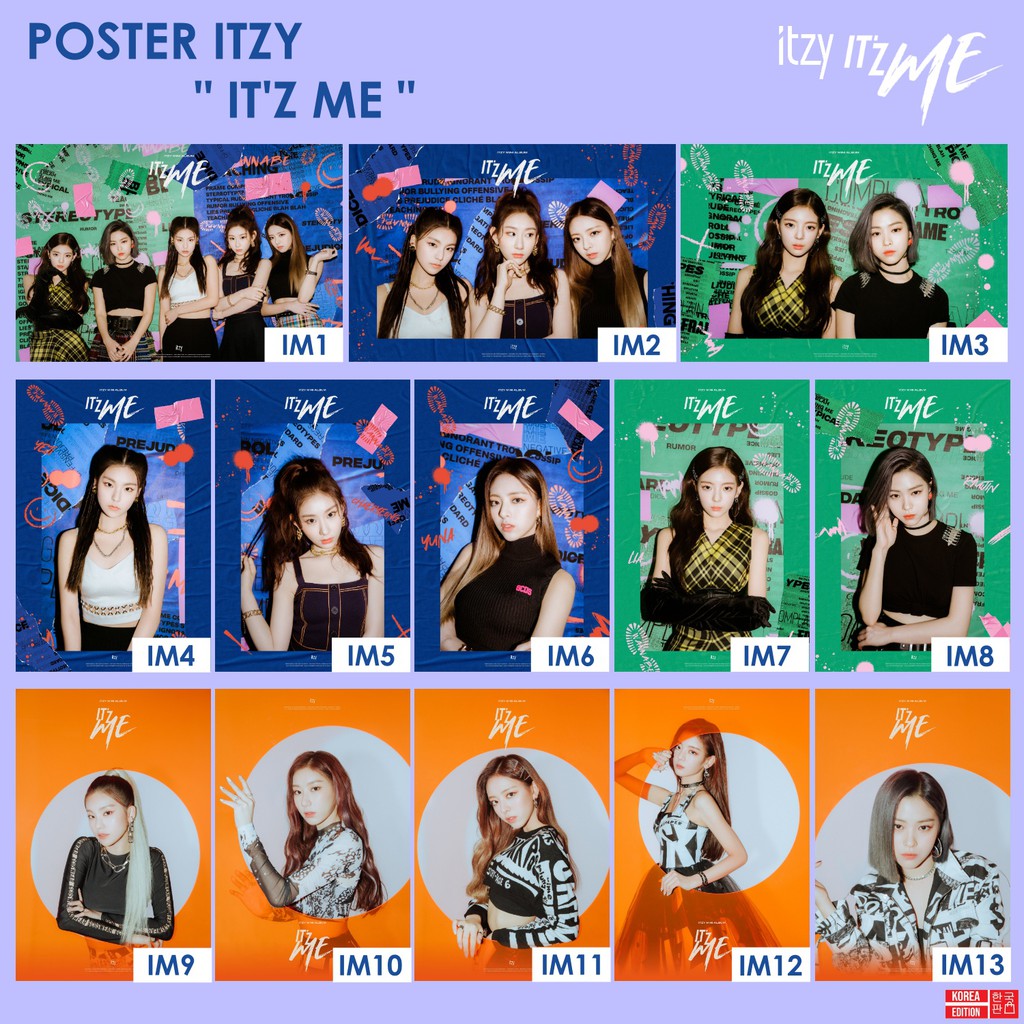 Poster ITZY IT'Z ME Wannabe Yeji Ryujin Lia KPOP