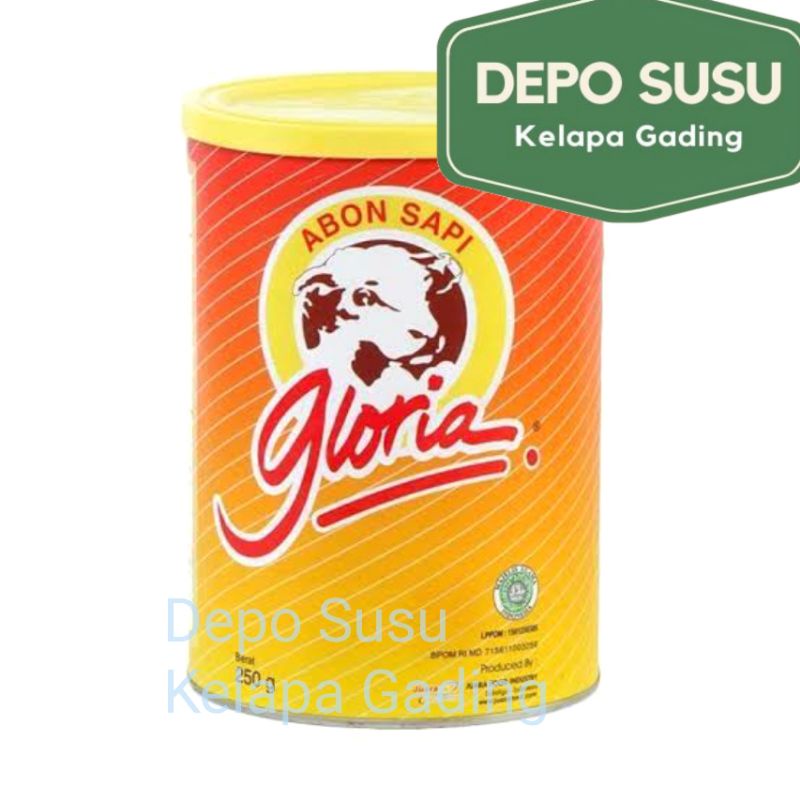 Abon Sapi Gloria 250gr Original Pedas Bawang | Ayam 250 gr Viral Gram Halal