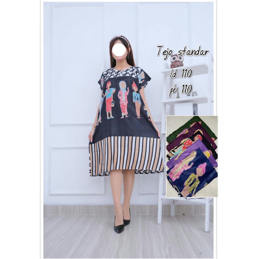Daster Payung-dress wanita rayon motif polos cantik daster busui kekinian payung adem murah