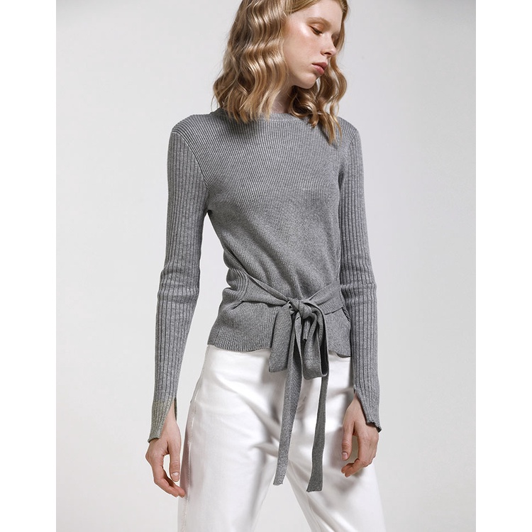 [S.T]Formal Tie Waist Knit Sweater 2699 (S-XXL)