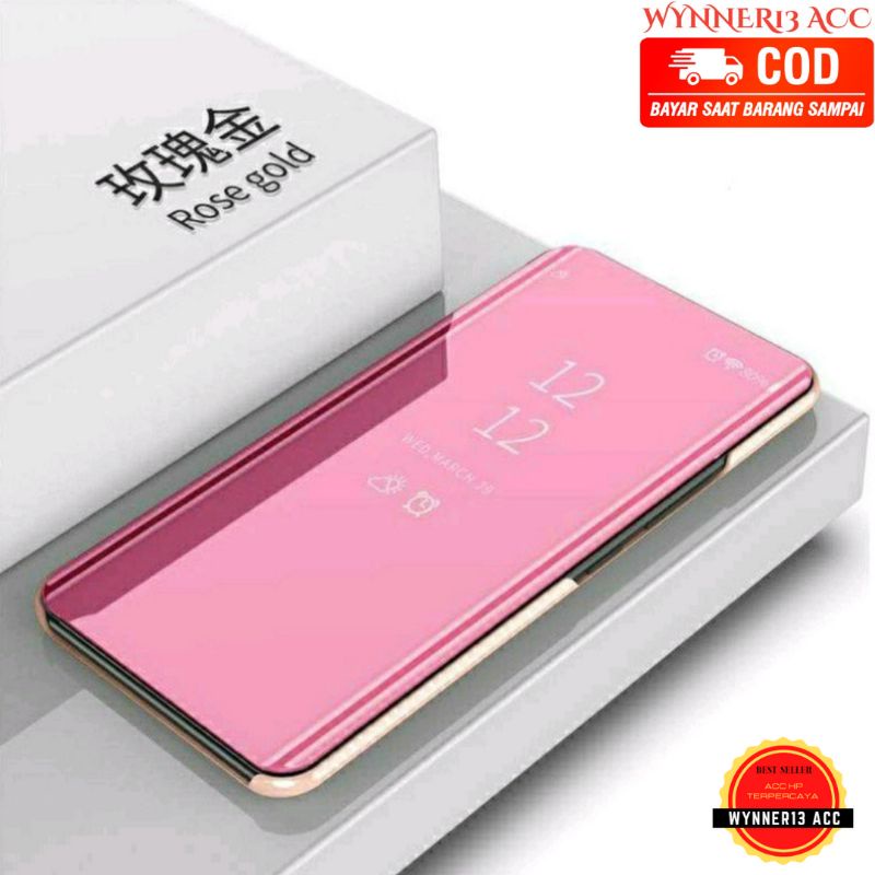 Case SAMSUNG, M11 / S6Edge / S7Edge / S8 / S8+ / S9 / S9+  Casing FLIP COVER Mirror CLEAR View Stand