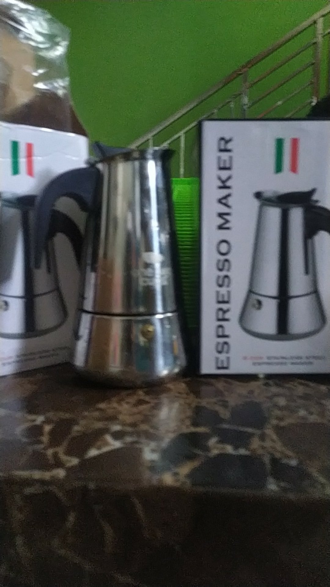 Onetwocups Espresso Coffee Maker Moka Pot Teko Stovetop Filter - Z21 [silver] [300ml 6 Cup]