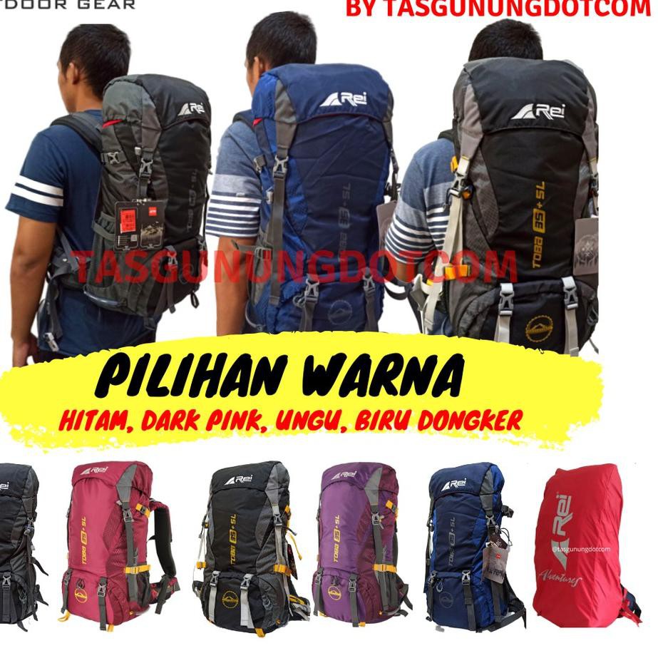 Oke Price.. REI 40 LITER AREI 35+5 | Toba Tas Outdoor Gunung Semi Carrier Daypack Ungu Pink Cewek Pe
