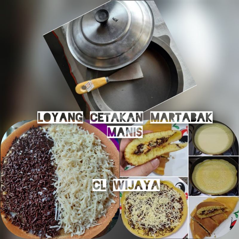 LOYANG CETAKAN MARTABAK MANIS 20 BANGKA TERANG BULAN PLUS TUTUP DAN KAPE