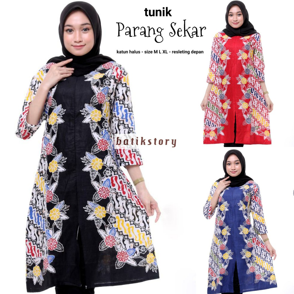 Dress Batik Tunik Parang Sekar