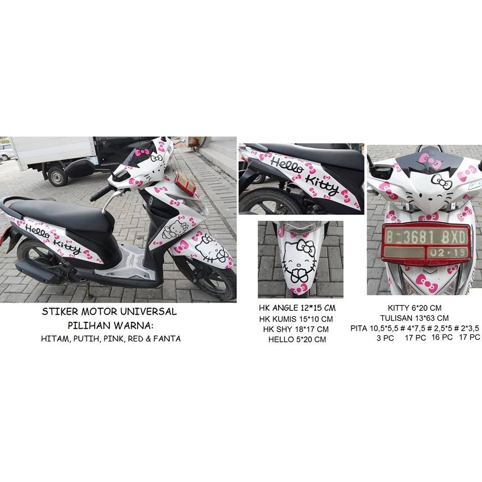Stiker Motor Hello Kitty Universal Stiker Cutting Shopee