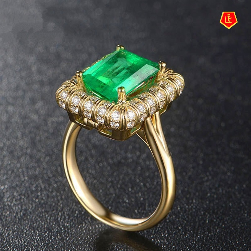 [Ready Stock]Fashion Elegant Emerald Ring