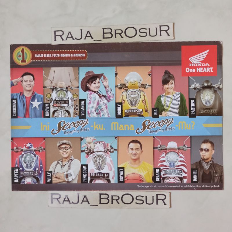 Poster brosur katalog leaflet Honda Scoopy Karburator Karbu 2012