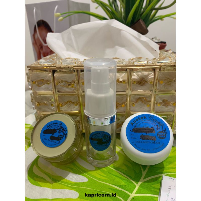 [READY] Paket Klinik Lanjutan Wajah Normal Vit E Water Serum Collagen Klinik Cantik Baratajaya