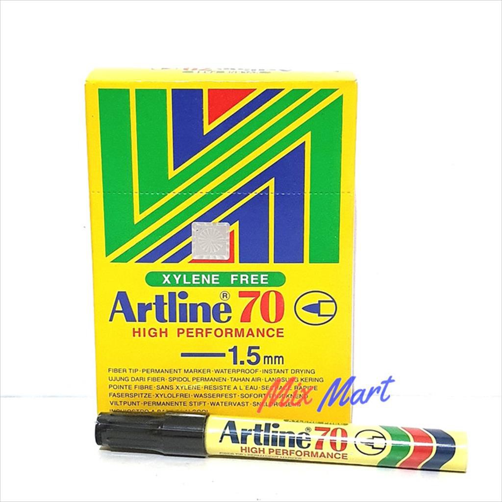 

Spidol permanent Artline 70 / Marker 1.5mm Fine Point Hitam Biru Merah