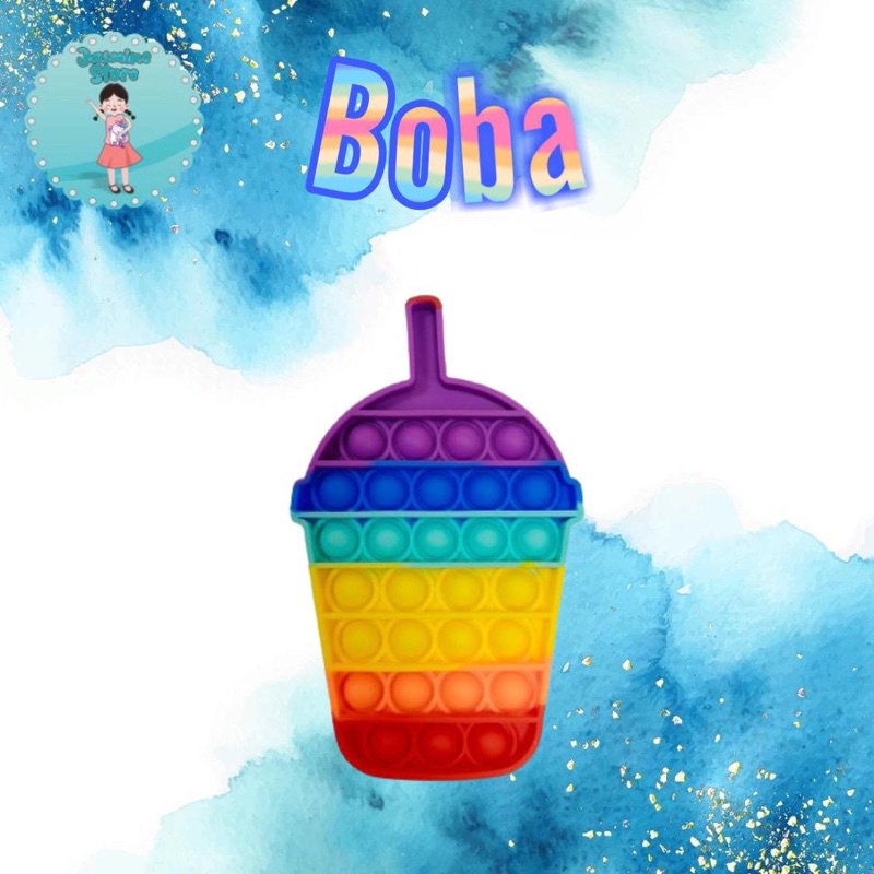 Ready Pop It Rainbow Murah/Fidget Pop It Rainbow Free Kelereng/Free Bonus-Boba