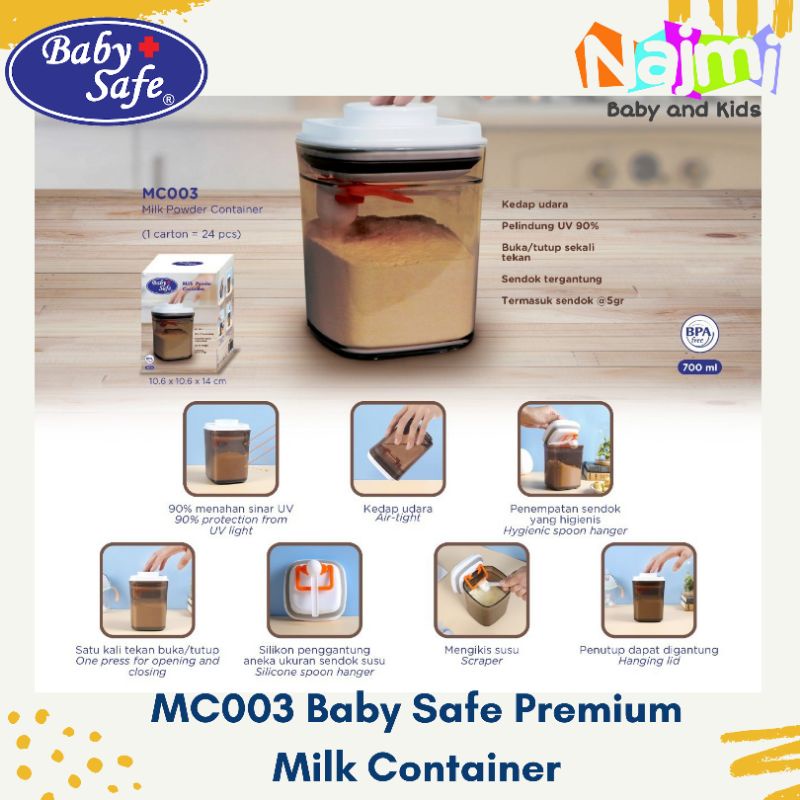 MC003 Baby Safe Premium Milk Container / Tempat Susu Bayi Babysafe