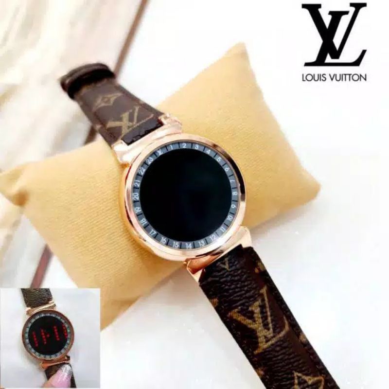 jam tangan Lv digital  touchscreen kulit