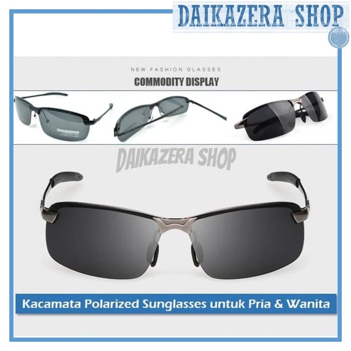 Kacamata Hitam Polarized Sunglasses untuk Pria &amp; Wanita - 3403 - Hitam