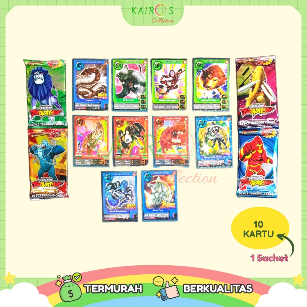 Trading Card Animal Kaizer Mainan Kartu Animal Kaizer