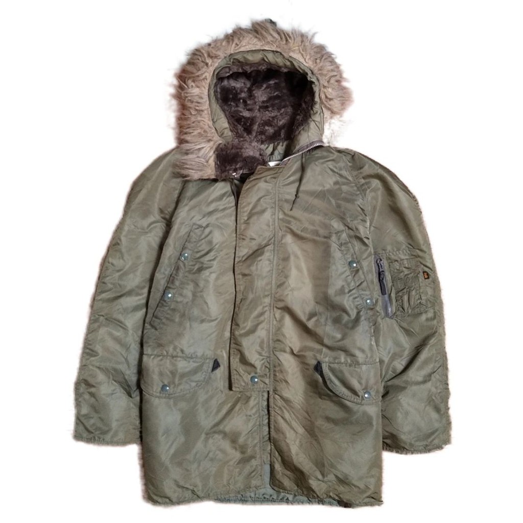 JAKET ALPHA INDUSTRIES MADE IN USA ORIGINAL ARMY VINTAGE TACTICAL COLD WEATHER WATERPROOF OUTDOOR