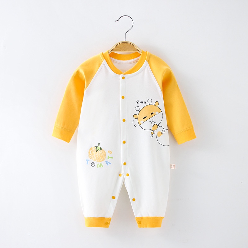 Piyama Bayi / Baju Tidur Bayi / Baby Pajamas Button Kancing Warna Newborn 0 3 6 9 12 Bulan