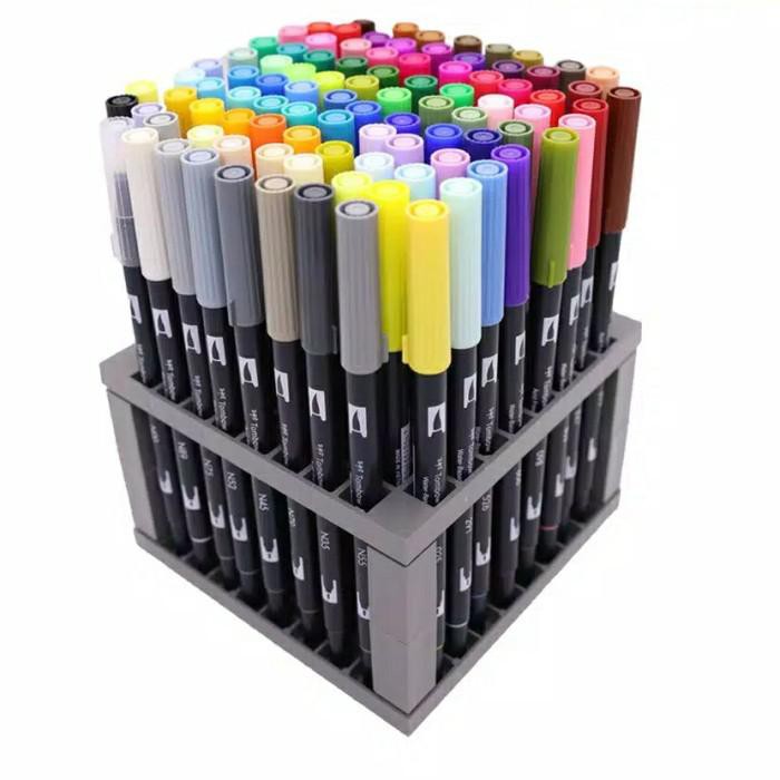 

Kaligrafi / Paket Tombow Abt Dual Brush Pen 96 Warna + Free Desk - Brushpen Murah Meriah Ready