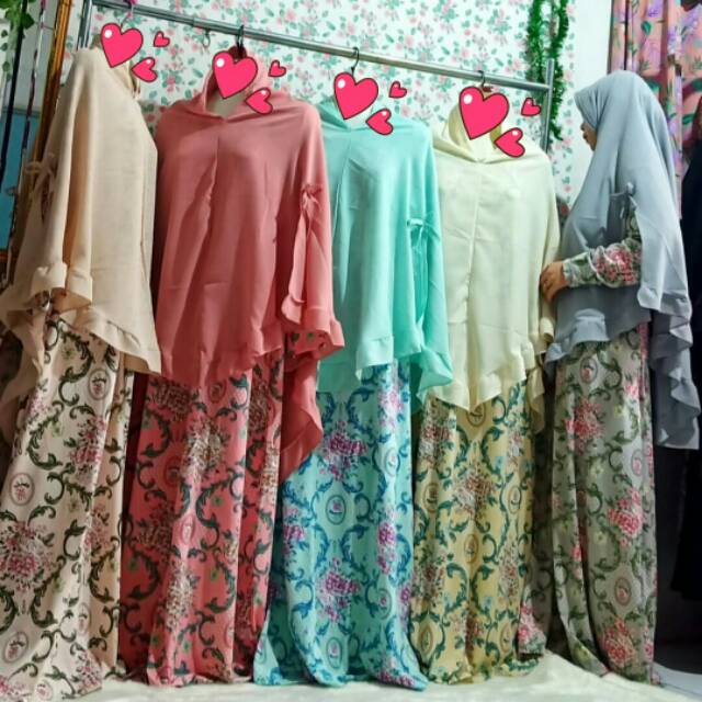 Gamis Syar'i Motif Set Hijab