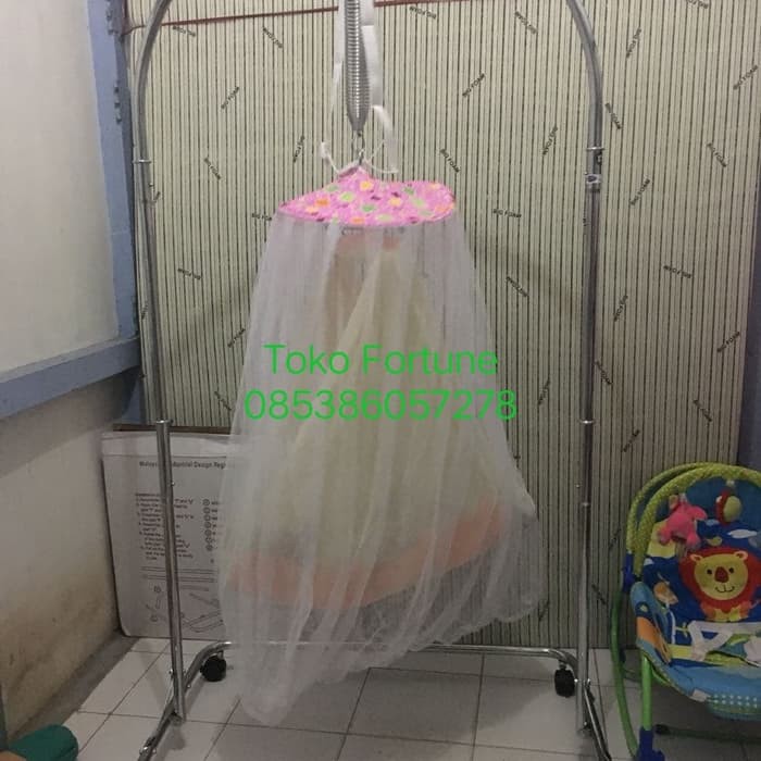 Mydear Tiang Ayunan Bayi Lengkap Kain dan Kelambu Per dan Gantungan be