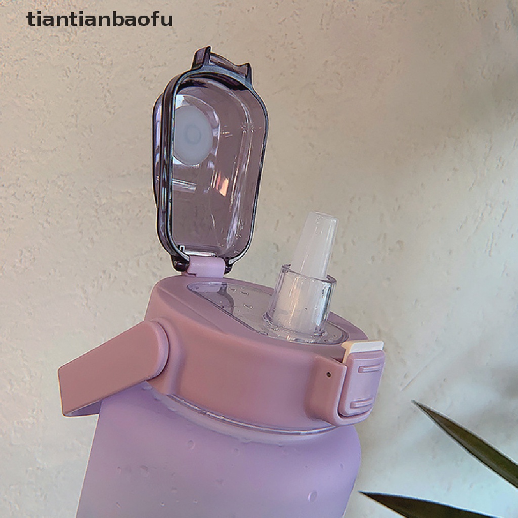 Botol Air Portabel Dengan Sedotan Warna-Warni Ukuran 2000ml