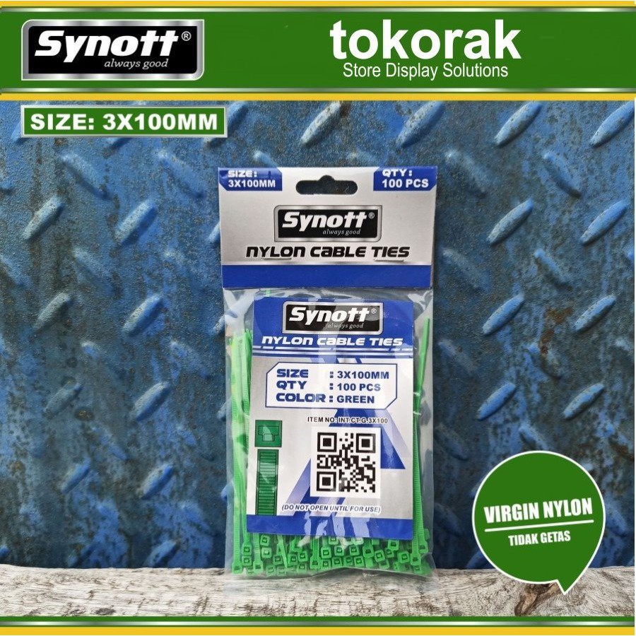 KABEL TIES 3 X 100MM SYNOTT - KABEL TIS 100PCS - CABLE TIES