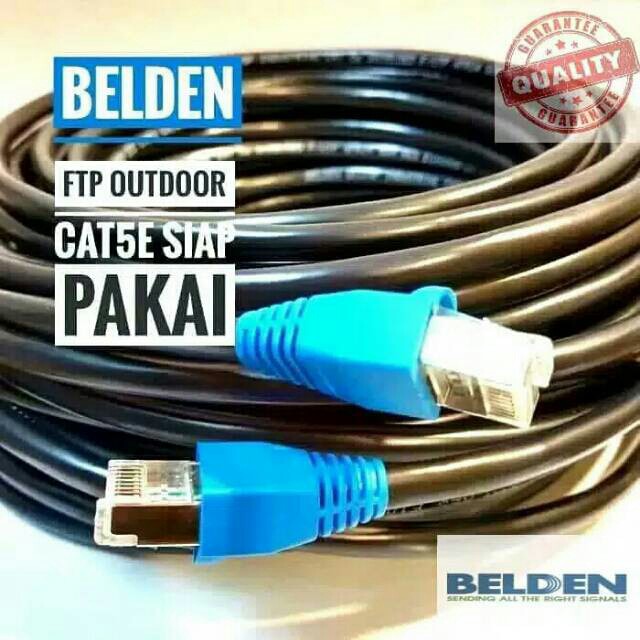 20 METER BELDEN KABEL LAN CAT5E STP OUTDOOR[CRIMPING RJ45 + PLUGBOOTH]